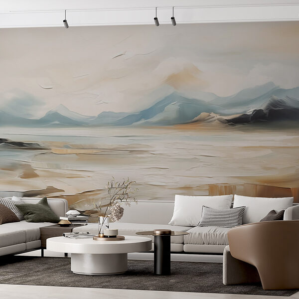 Pittura di un paesaggio desertico Carta da parati Pittura di un paesaggio desertico