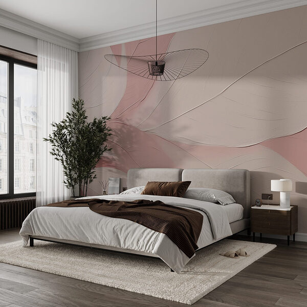 Tinte tenui e curve delicate si intrecciano Carta da parati Tinte tenui e curve delicate si intrecciano
