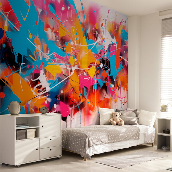 Carta da parati murale Arte splatter colorata