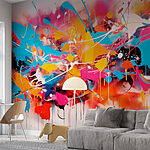 Carta da parati Arte splatter colorata
