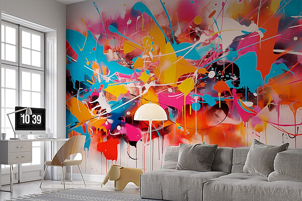 Arte splatter colorata Carta da parati Arte splatter colorata