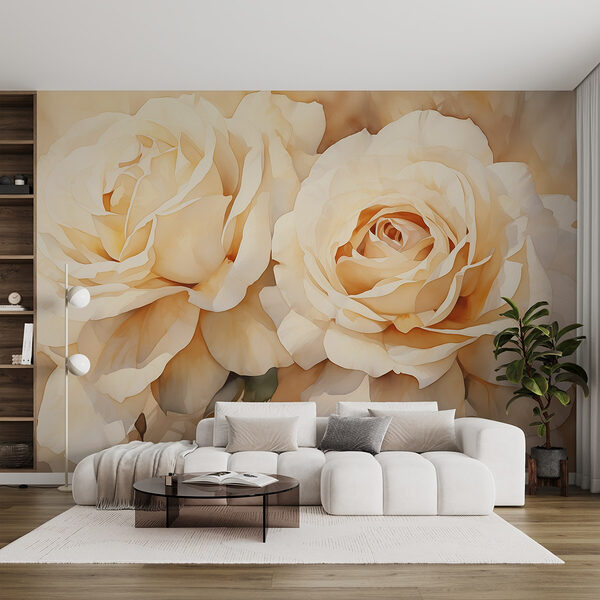 Bellissime rose dalle tonalità tenui Carta da parati Bellissime rose dalle tonalità tenui