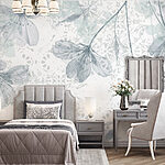 Carta da parati Delicati fiori su uno sfondo morbido