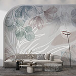 Carta da parati murale Fiori delicati e texture morbide