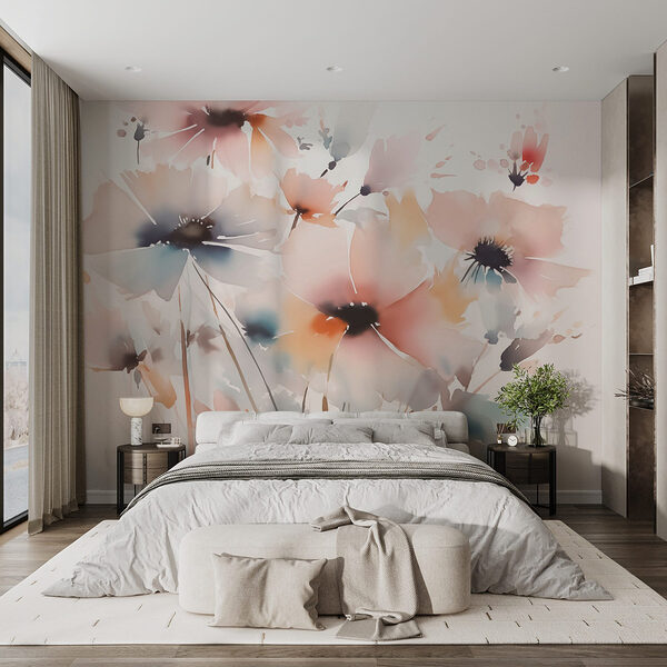 Pittura di fiori Carta da parati Pittura di fiori