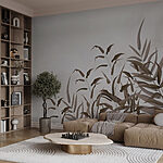 Carta da parati Pianta con foglie marroni