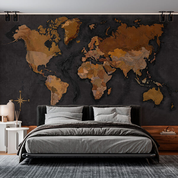 Mappa del mondo Carta da parati Mappa del mondo