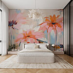 Carta da parati Pittura di fiori