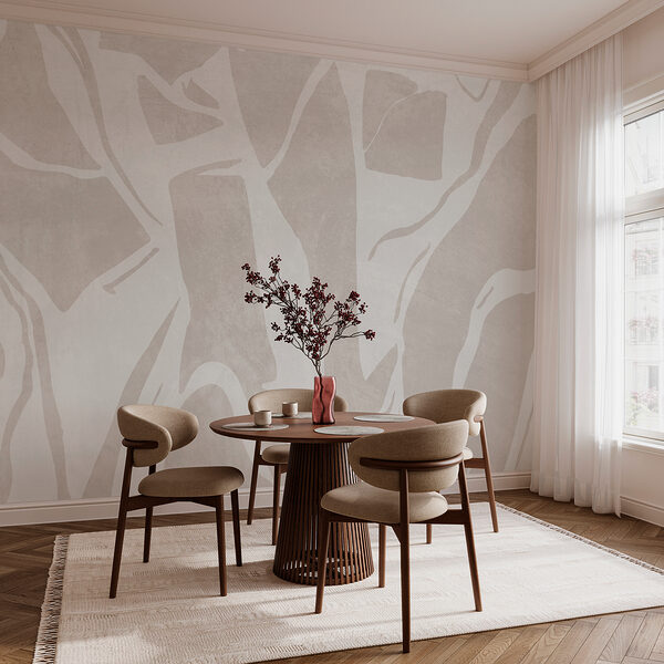 Carta da parati murale Sfondo bianco e grigio con linee