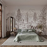 Carta da parati Wall murals Bear walking in the woods