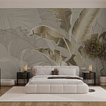 Carta da parati Foglie eleganti dai toni tenui