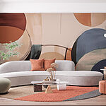 Carta da parati Wall murals Painting of circles and lines