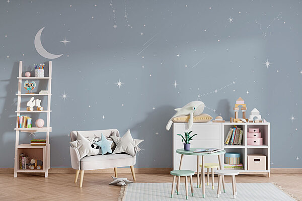 Luna e stelle nel cielo Carta da parati Luna e stelle nel cielo
