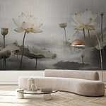 Carta da parati Wall murals Serene lotus in tranquil waters
