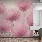 Carta da parati Pittura di fiori rosa