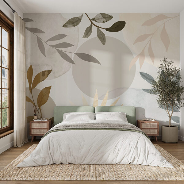 Tinte tenui e design ispirato alla natura Carta da parati Tinte tenui e design ispirato alla natura
