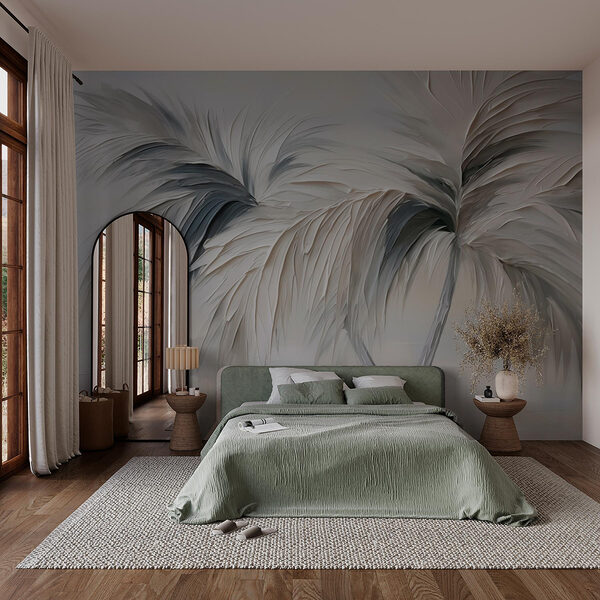 Pittura di palme Carta da parati Pittura di palme