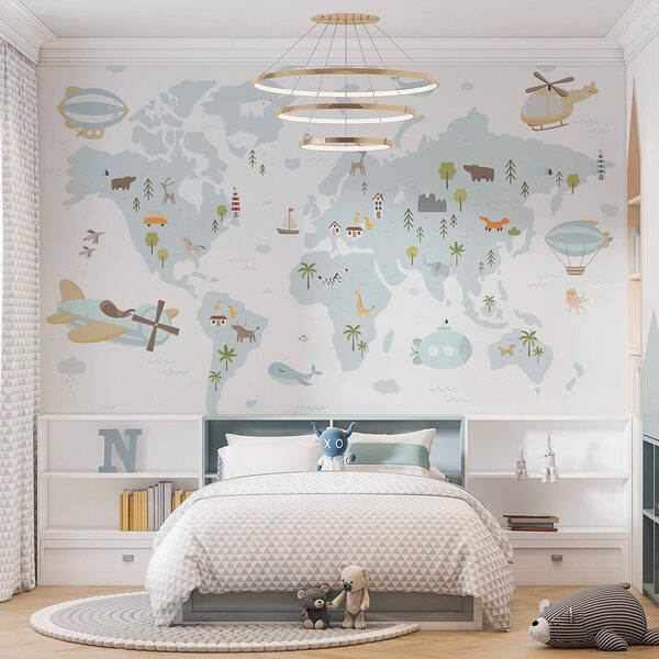 Mappa del mondo Carta da parati Mappa del mondo