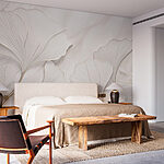 Carta da parati Morbidi petali su uno sfondo sereno