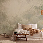 Carta da parati Wall murals White background with palm leaves