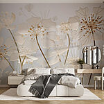 Carta da parati Delicata bellezza floreale in tonalità tenui