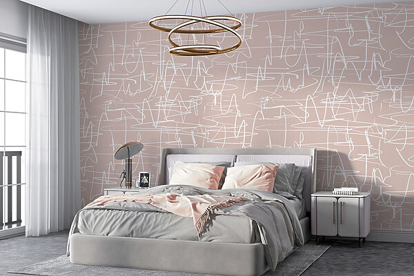 Linee bianche su sfondo rosa Carta da parati Linee bianche su sfondo rosa