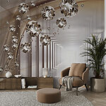 Carta da parati Gemme che galleggiano in un tunnel senza fine