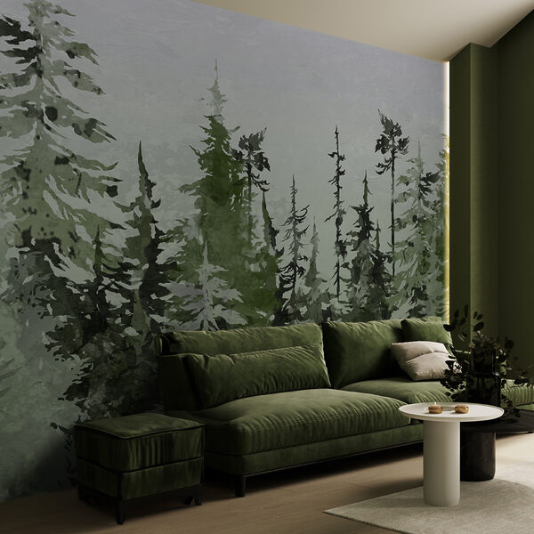 Carta da parati murale Pittura di un albero