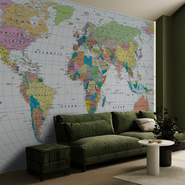 Carta da parati murale Mappa dell'Australia con testo nero (COD: u53652) Carta da parati murale Carta da parati murale Mappa dell'Australia con testo nero (COD: u53652)