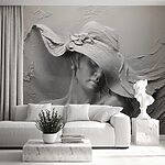 Carta da parati murale Scultura di donna con cappello