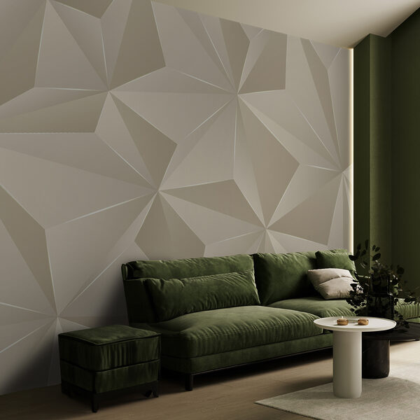 Carta da parati murale Motivo geometrico con sfaccettature strutturate
