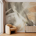 Carta da parati Pennellate astratte in toni morbidi