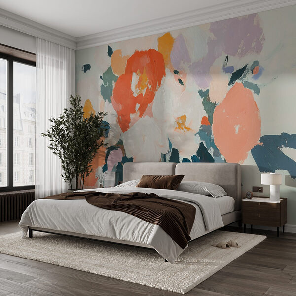 Pittura di fiori con colori diversi Carta da parati Pittura di fiori con colori diversi
