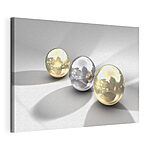 Stampa su tela Sfere metalliche lucide, riflettenti la luce