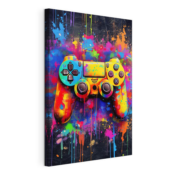 Joystick colorato per videogiochi Stampa su tela Joystick colorato per videogiochi