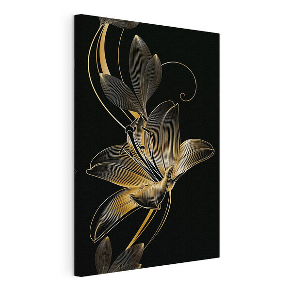 Stampa su tela Elegante illustrazione floreale con linee sottili
