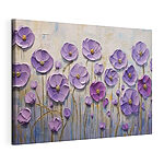 Stampa su tela Dipinto raffigurante fiori viola