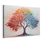 Stampa su tela Albero con foglie di diversi colori