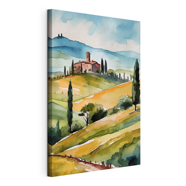 Stampa su tela Colline toscane con una villa tranquilla (COD: s36683) Stampa su tela Stampa su tela Colline toscane con una villa tranquilla (COD: s36683)
