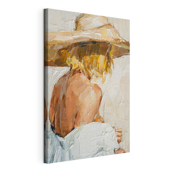 Stampa su tela Dipinto raffigurante una donna con un cappello (COD: s37061) Stampa su tela Stampa su tela Dipinto raffigurante una donna con un cappello (COD: s37061)