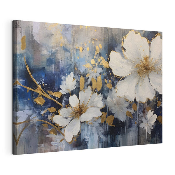 Stampa su tela Eleganza floreale nei toni del blu e del bianco (COD: s35526) Stampa su tela Stampa su tela Eleganza floreale nei toni del blu e del bianco (COD: s35526)