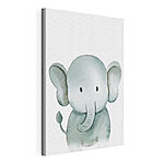 Stampa su tela Vignetta raffigurante un elefante