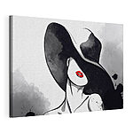 Stampa su tela Donna con un cappello