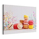 Stampa su tela Macaron colorati con delicati fiori