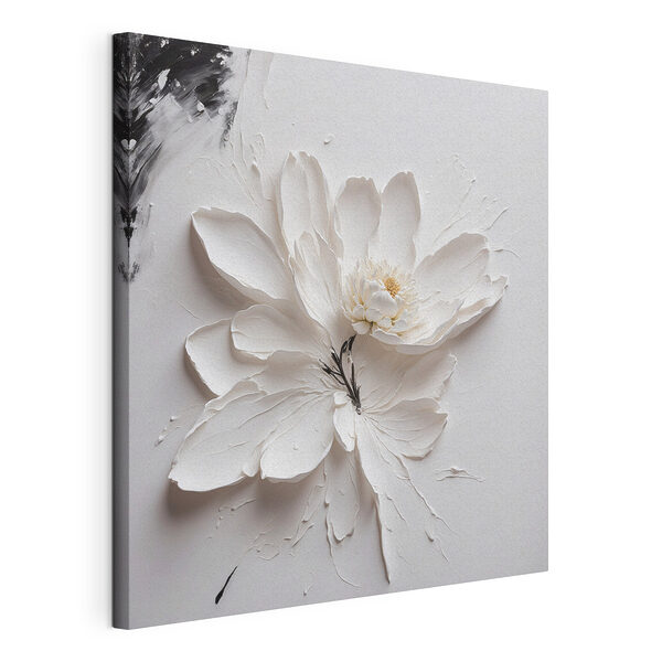 Stampa su tela Elegante fiore bianco con una bella trama