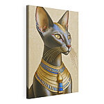 Stampa su tela Maestoso gatto con riflessi blu