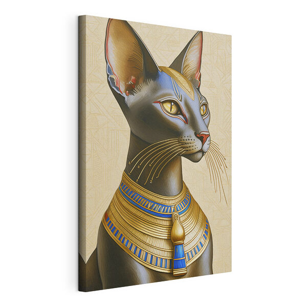 Stampa su tela Maestoso gatto con riflessi blu