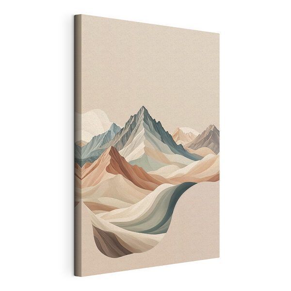 Dipinto raffigurante montagne in diversi colori Stampa su tela Dipinto raffigurante montagne in diversi colori