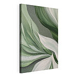 Stampa su tela Eleganti volute di verde e bianco