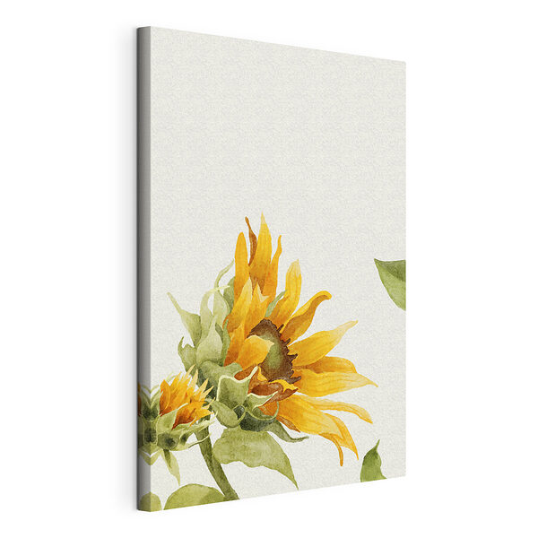 Stampa su tela Il girasole illumina la giornata